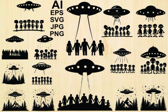 Alien Spaceship Silhouette Vectors Review
