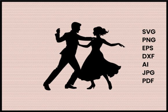 Dancing Couple Illustration Silhouette Review