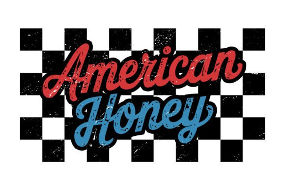Distressed American Honey Retro Design