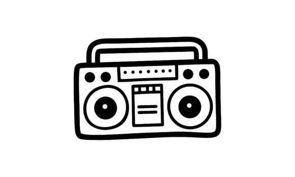 Retro Boombox Vector Illustration Embroidery Review