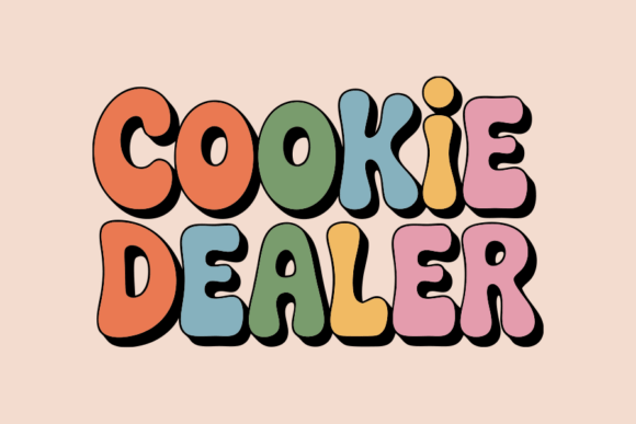 Retro Cookie Dealer Typography Design