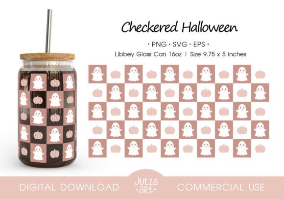 Retro Halloween 16oz Libbey Glass Wrap