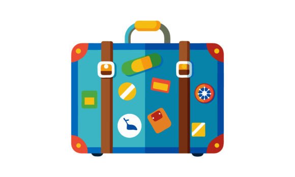 Retro Suitcase with Travel Stickers Embroidery Review