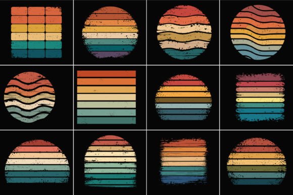 Retro Sunset Striped Design Bundle Review